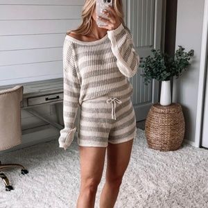 Pink Lily Striped Sweater